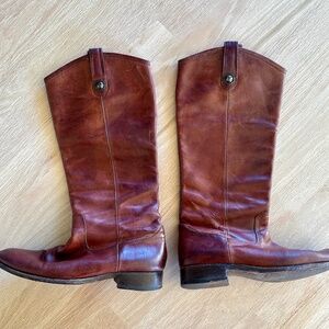 FRYE Melissa Button Leather Riding Boots
